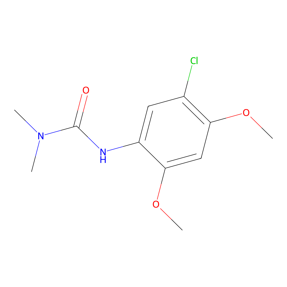 1-(5-Chloro-2,4-dimethoxyphenyl)-3,3-dimethylurea molecular structure, CAS 1708195-26-9