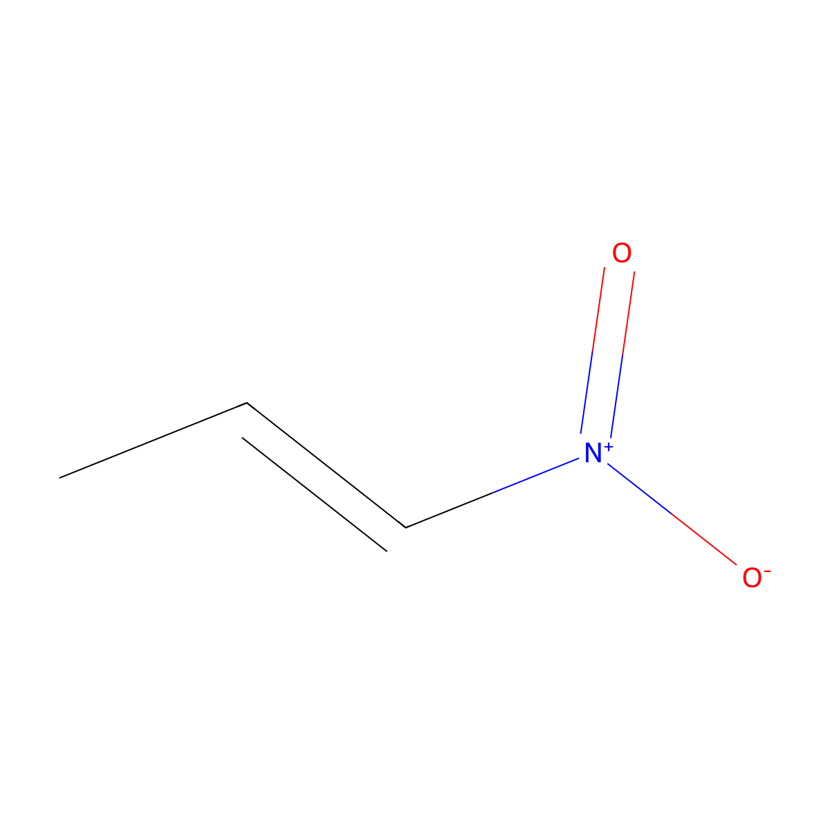 Propene, 1-nitro- molecular structure, CAS 17082-05-2