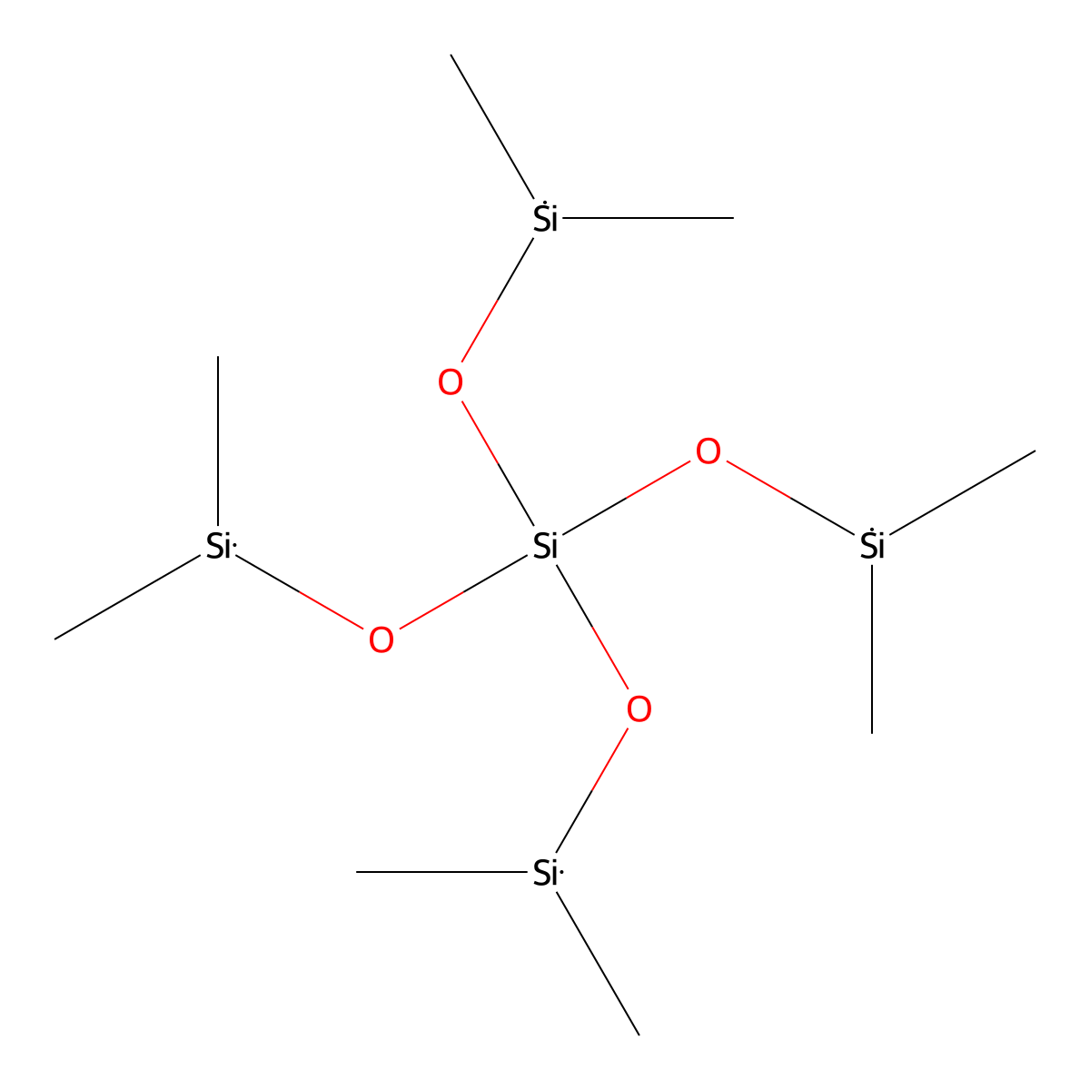 Tetrakis(dimethylsiloxy)silane molecular structure, CAS 17082-47-2