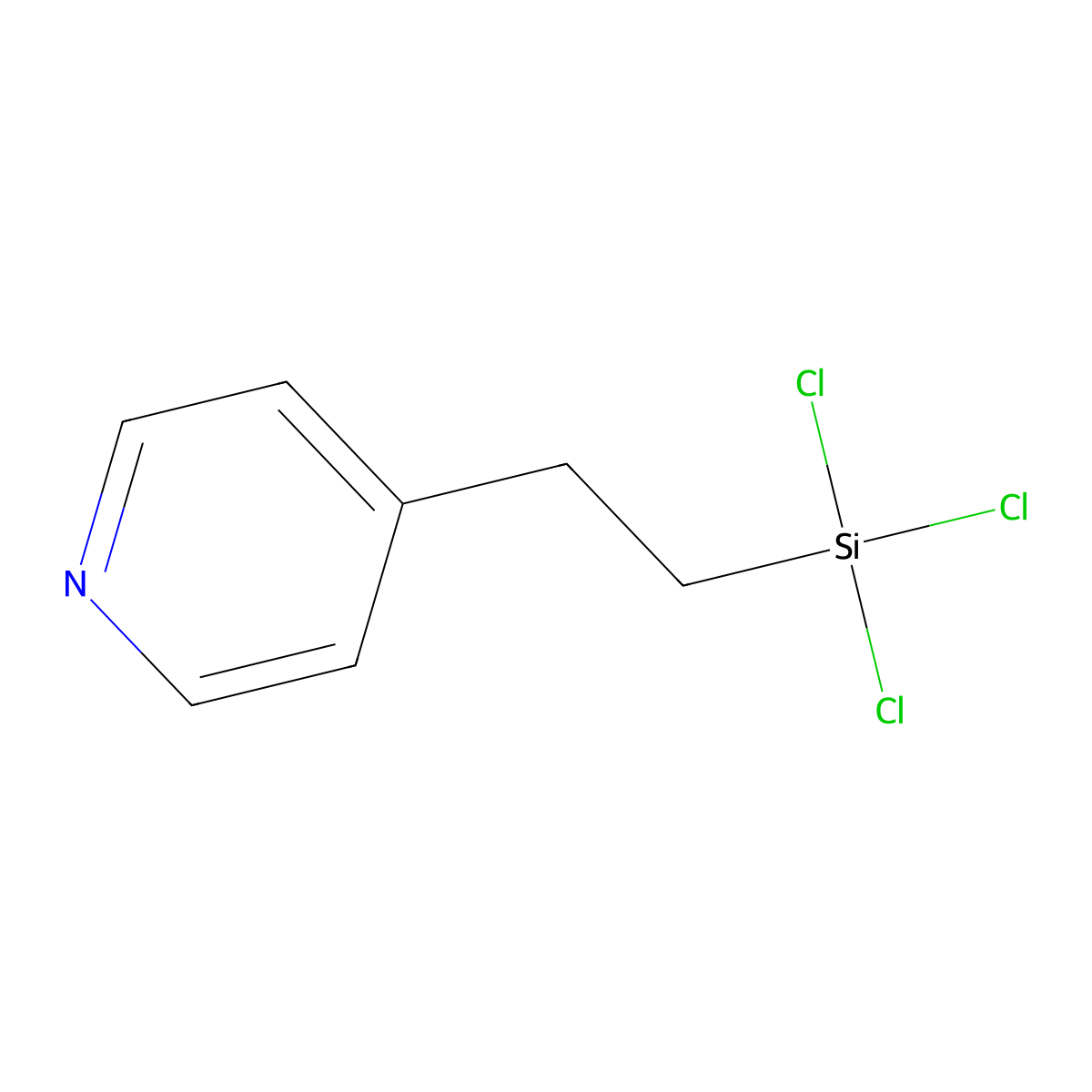 4-[2-(Trichlorosilyl)ethyl]pyridine molecular structure, CAS 17082-70-1