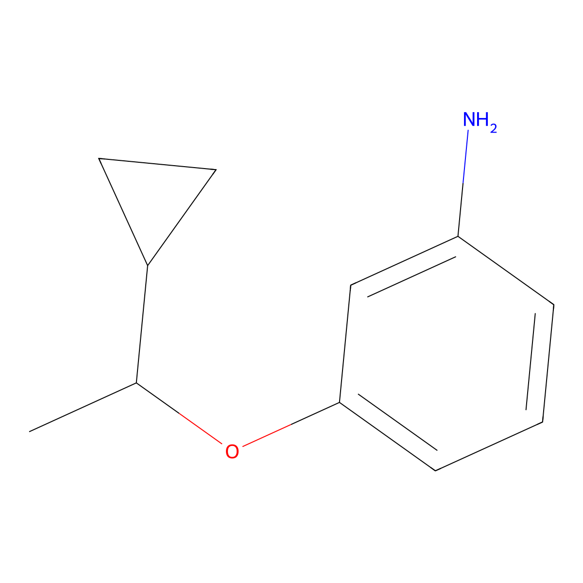 3-(1-Cyclopropylethoxy)aniline molecular structure, CAS 1708258-31-4