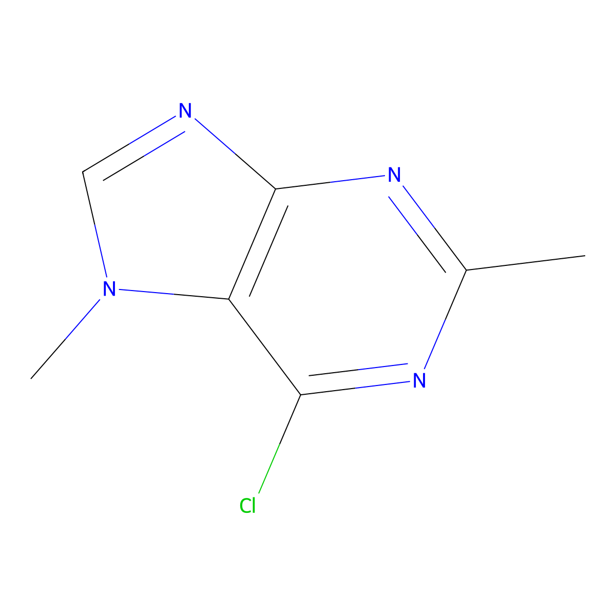 6-Chloro-2,7-dimethyl-7H-purine molecular structure, CAS 1708263-49-3