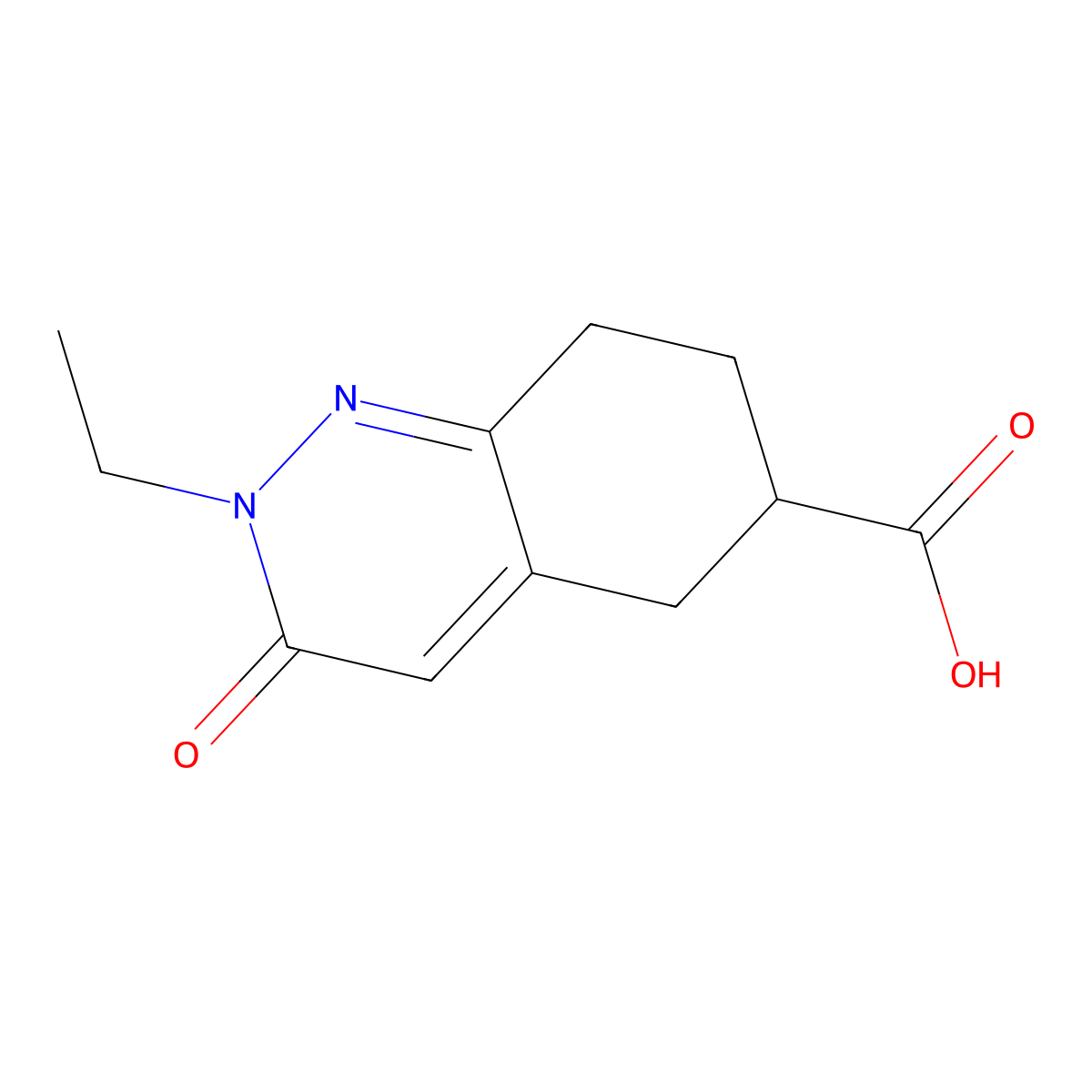 2-Ethyl-3-oxo-2,3,5,6,7,8-hexahydrocinnoline-6-carboxylic acid molecular structure, CAS 1708264-04-3