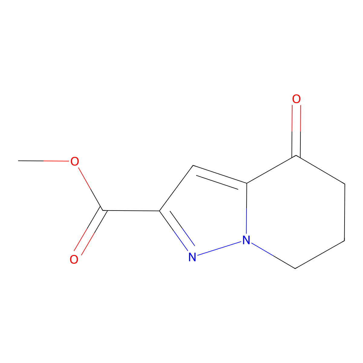 methyl 4-oxo-4H,5H,6H,7H-pyrazolo[1,5-a]pyridine-2-carboxylate molecular structure, CAS 1708268-35-2