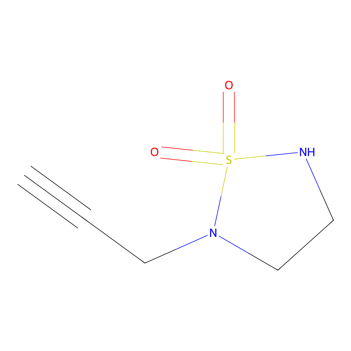 2-(Prop-2-yn-1-yl)-1lambda6,2,5-thiadiazolidine-1,1-dione molecular structure, CAS 1708269-08-2