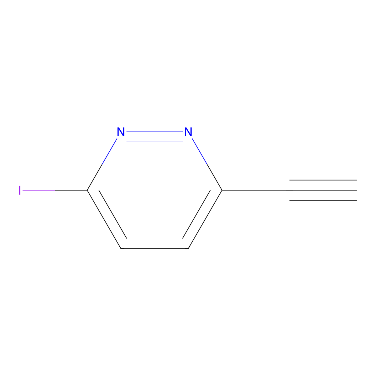 3-Ethynyl-6-iodopyridazine molecular structure, CAS 1708269-12-8