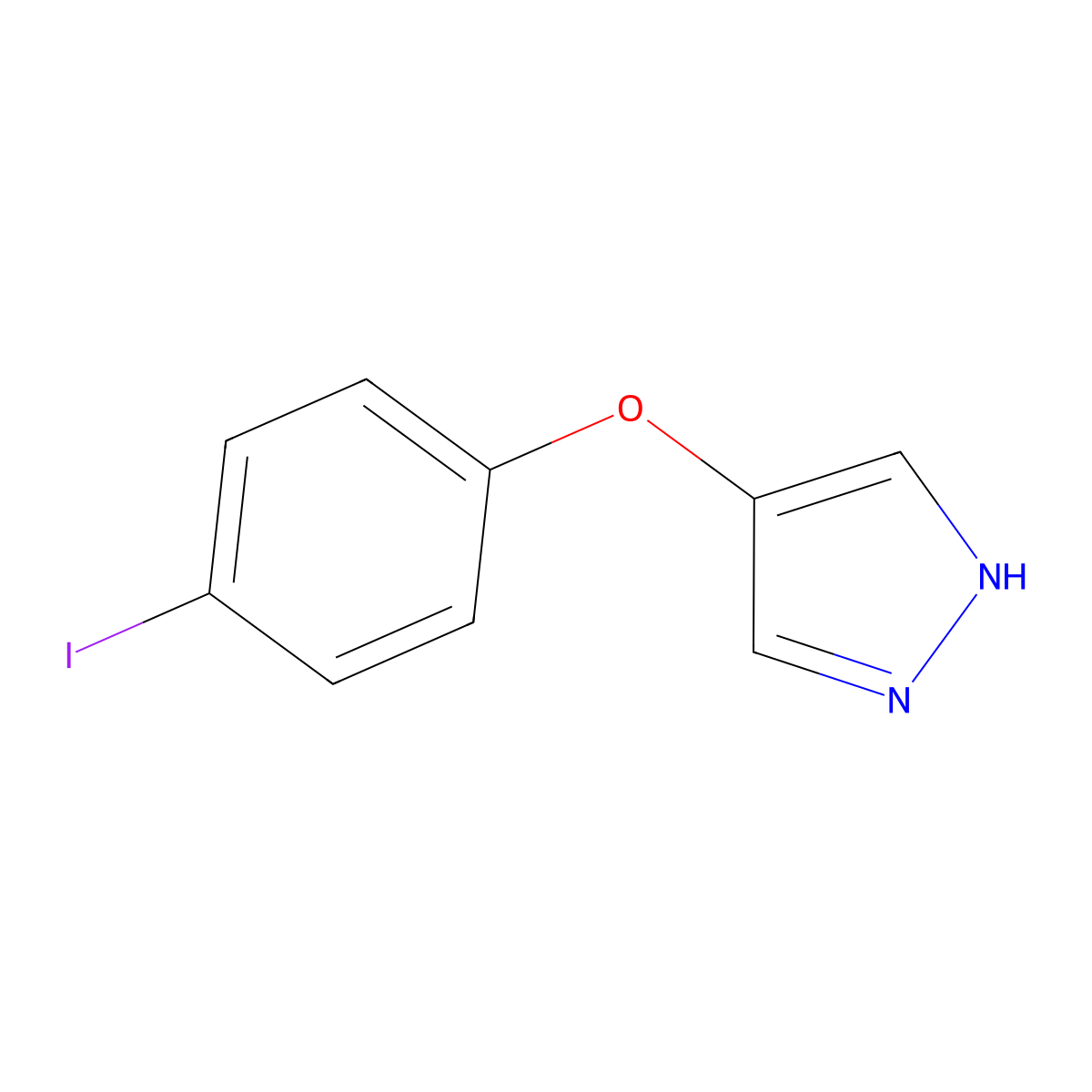 4-(4-Iodophenoxy)-1H-pyrazole molecular structure, CAS 1708288-50-9