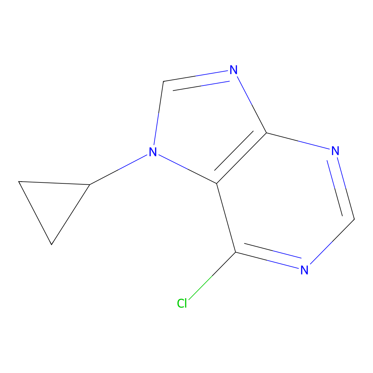 6-chloro-7-cyclopropyl-7H-purine molecular structure, CAS 1708288-66-7
