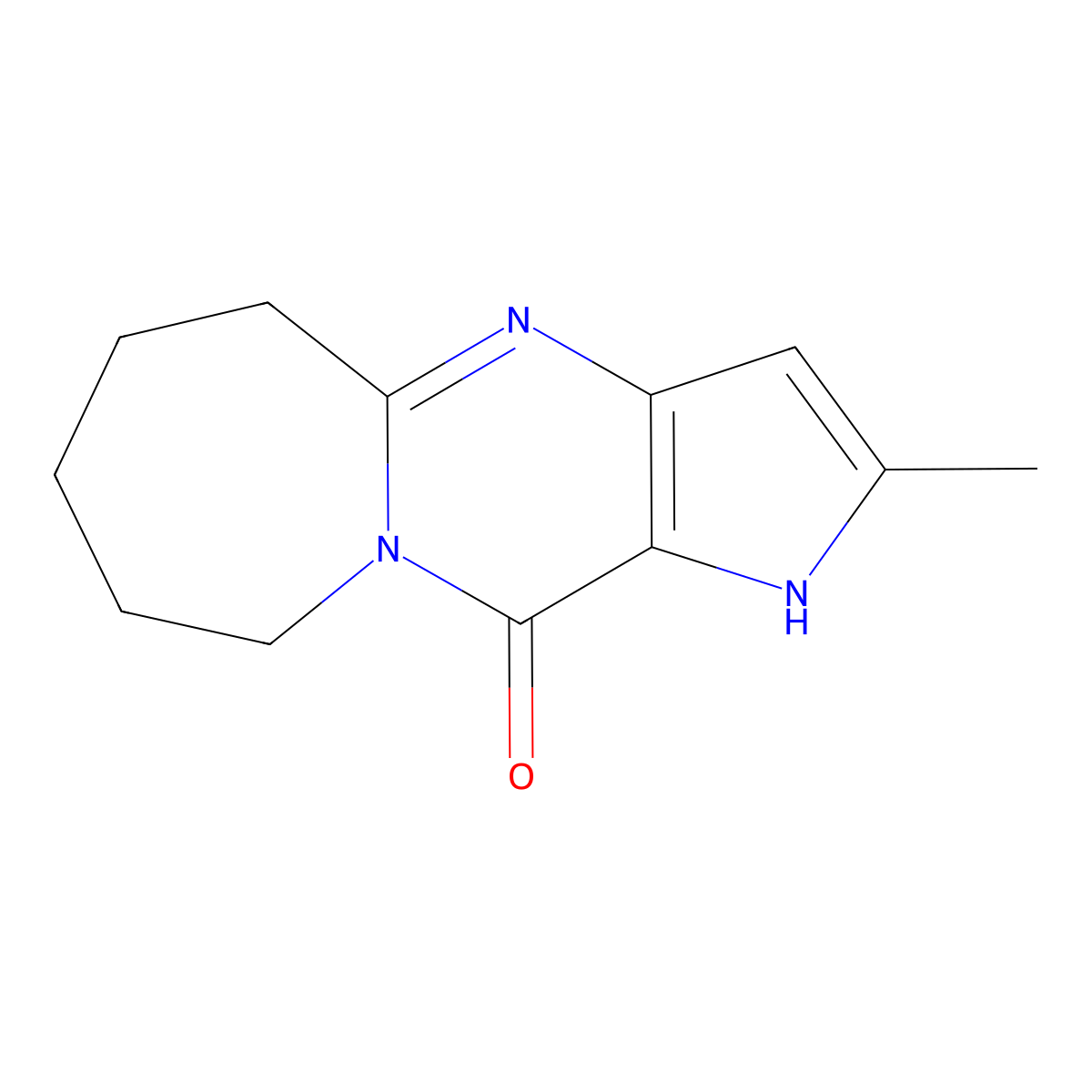 2-methyl-1,5,6,7,8,9-hexahydro-11H-pyrrolo[3',2':4,5]pyrimido[1,2-a]azepin-11-one molecular structure, CAS 1708288-79-2