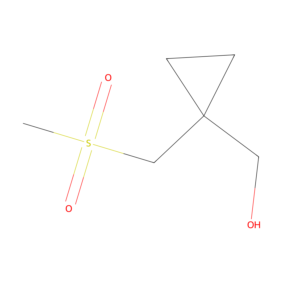 [1-(Methanesulfonylmethyl)cyclopropyl]methanol molecular structure, CAS 1708289-15-9