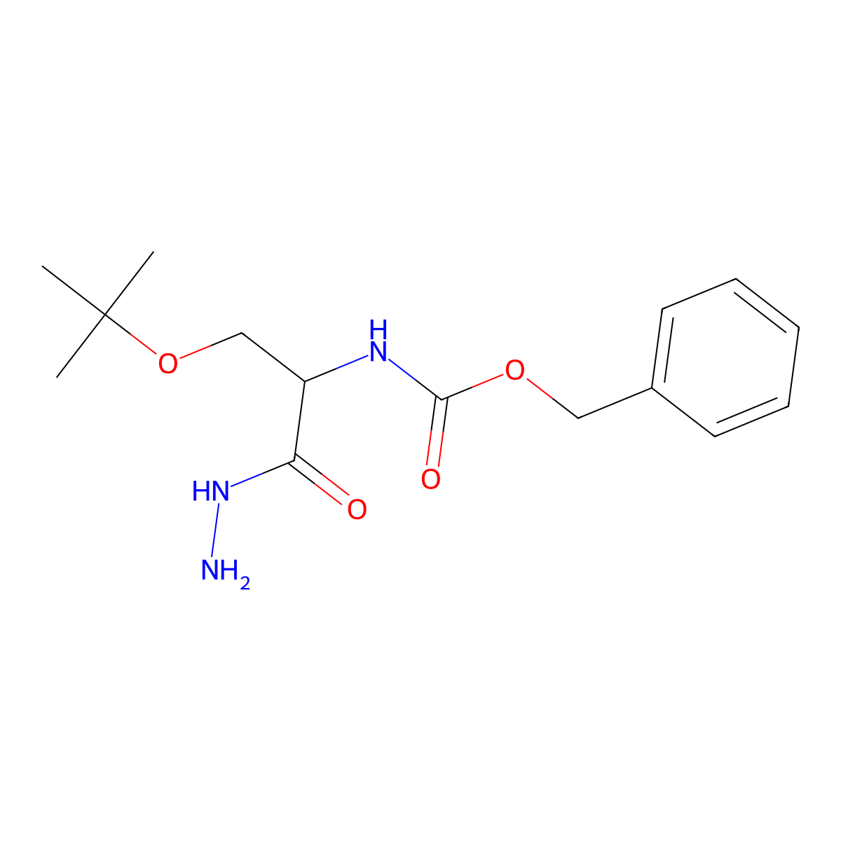 (S)-Benzyl (3-(tert-butoxy)-1-hydrazinyl-1-oxopropan-2-yl)carbamate molecular structure, CAS 17083-21-5