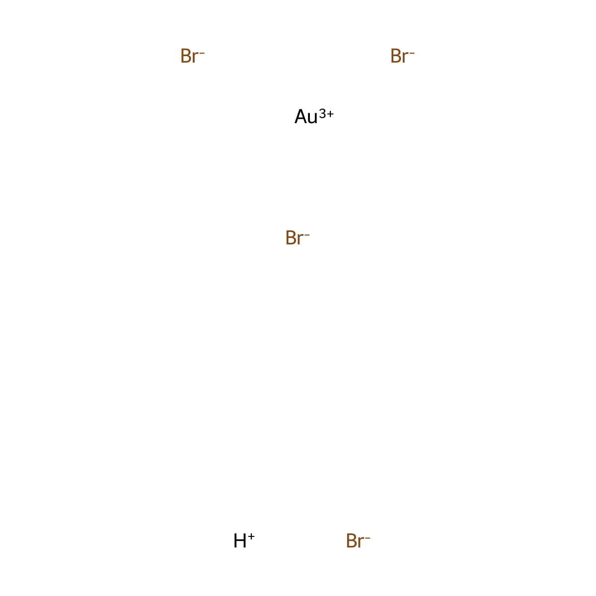 Bromauric acid molecular structure, CAS 17083-68-0