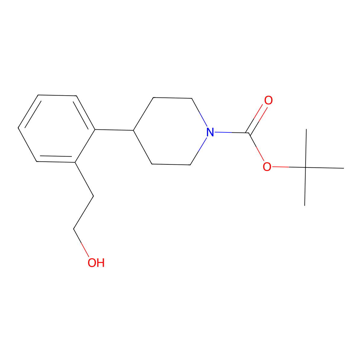 tert-Butyl 4-(2-(2-hydroxyethyl)phenyl)piperidine-1-carboxylate molecular structure, CAS 170837-78-2