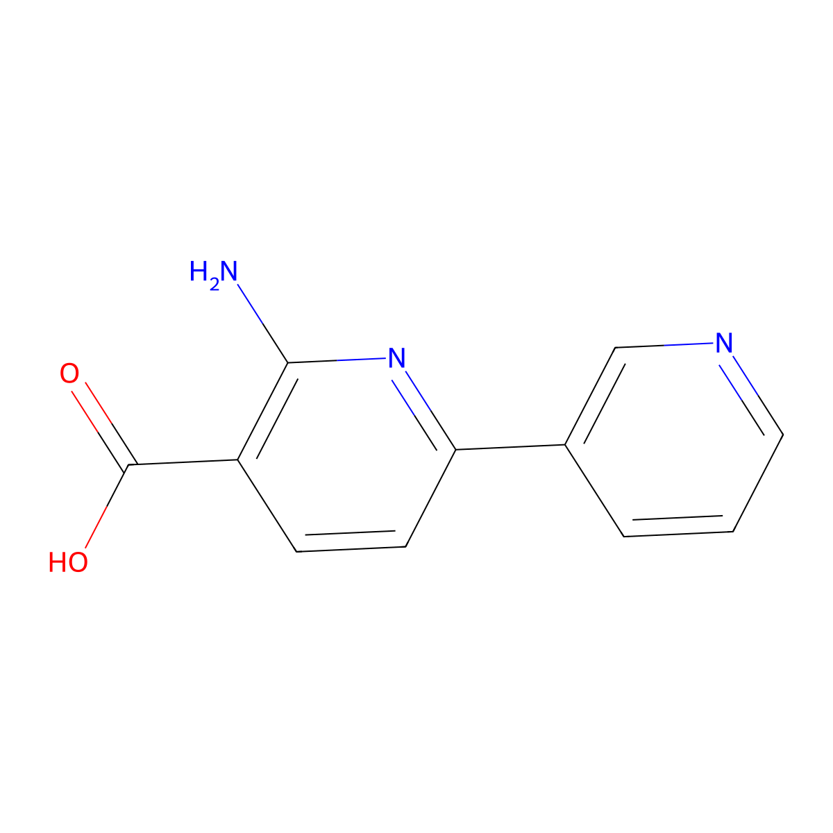 6-Amino-[2,3'-bipyridine]-5-carboxylic acid molecular structure, CAS 1708370-82-4