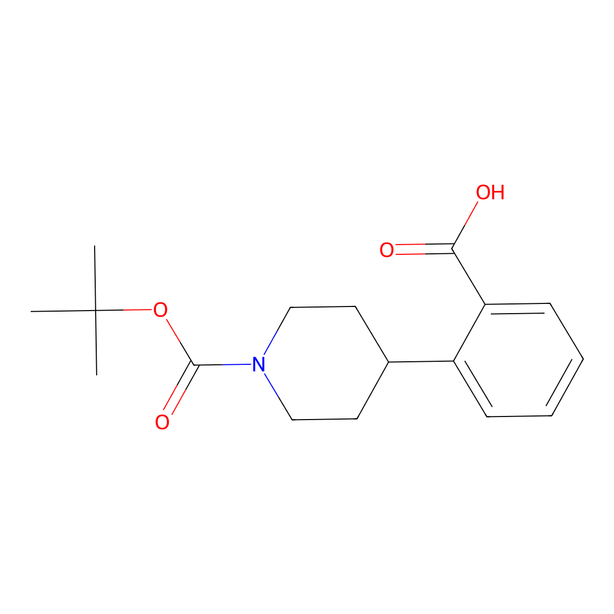 2-(1-((Tert-butoxy)carbonyl)piperidin-4-yl)benzoic acid molecular structure, CAS 170838-26-3