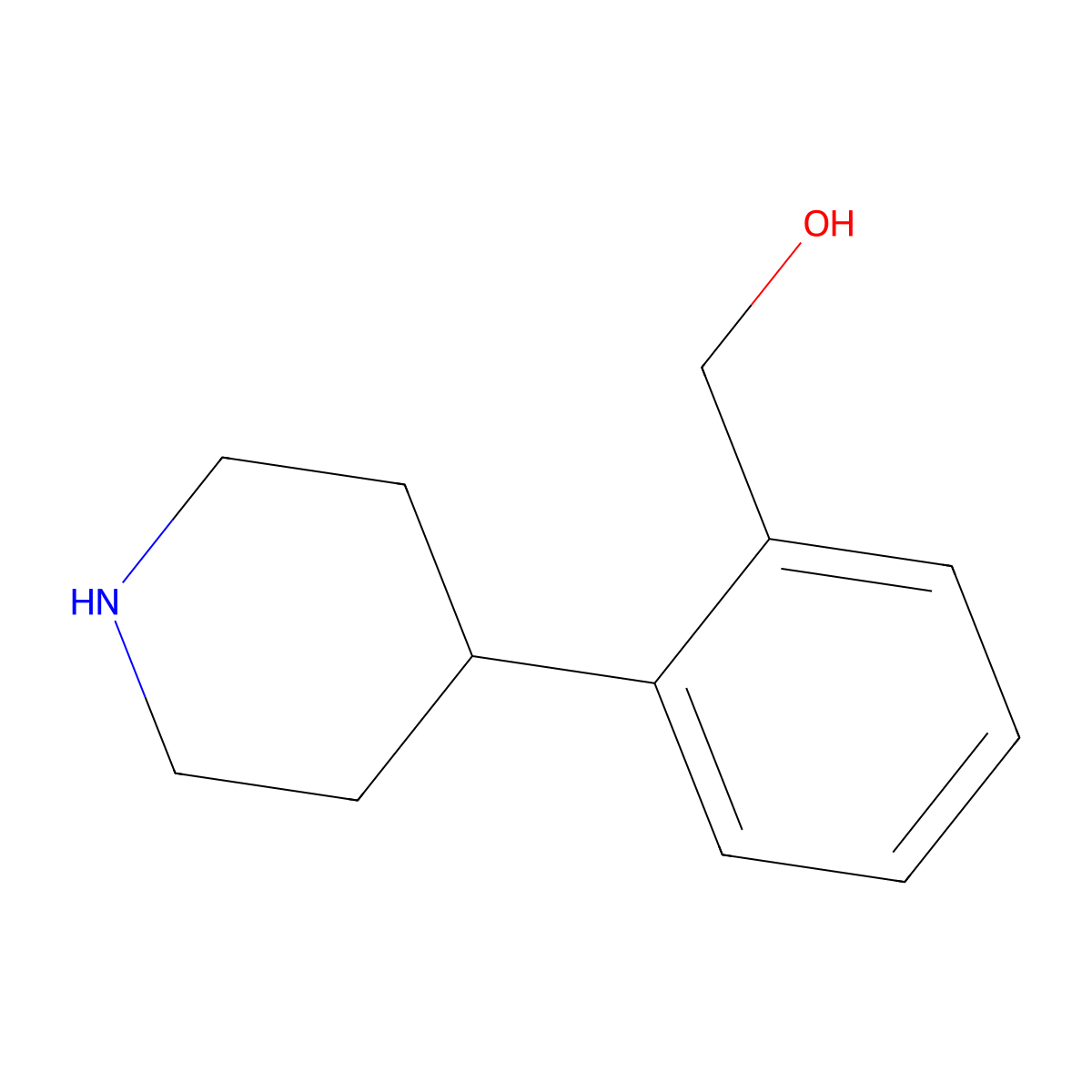 [2-(Piperidin-4-yl)phenyl]methanol molecular structure, CAS 170838-34-3