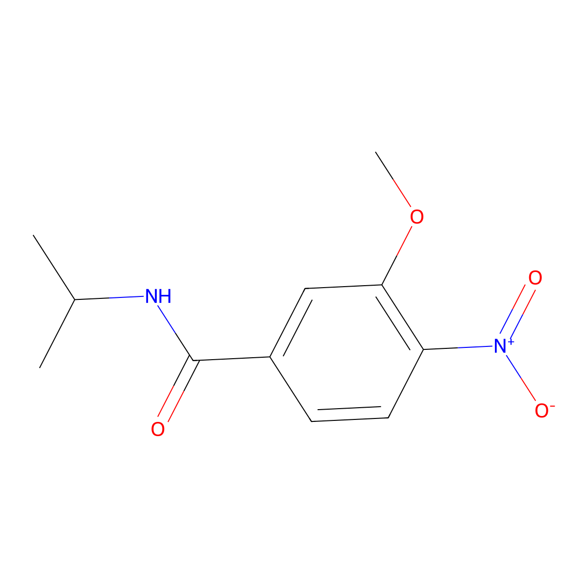 3-methoxy-4-nitro-N-(propan-2-yl)benzamide molecular structure, CAS 1708394-47-1