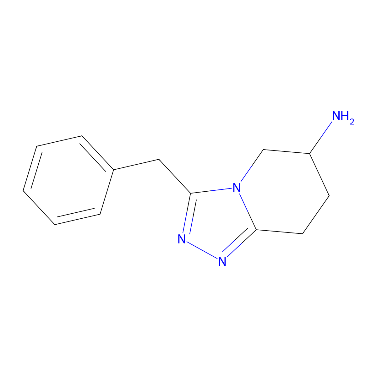 3-benzyl-5H,6H,7H,8H-[1,2,4]triazolo[4,3-a]pyridin-6-amine molecular structure, CAS 1708398-16-6