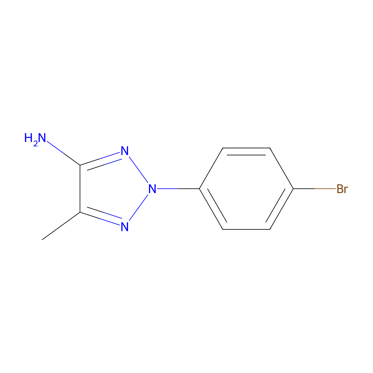 2-(4-Bromophenyl)-5-methyltriazol-4-amine molecular structure, CAS 1708400-88-7