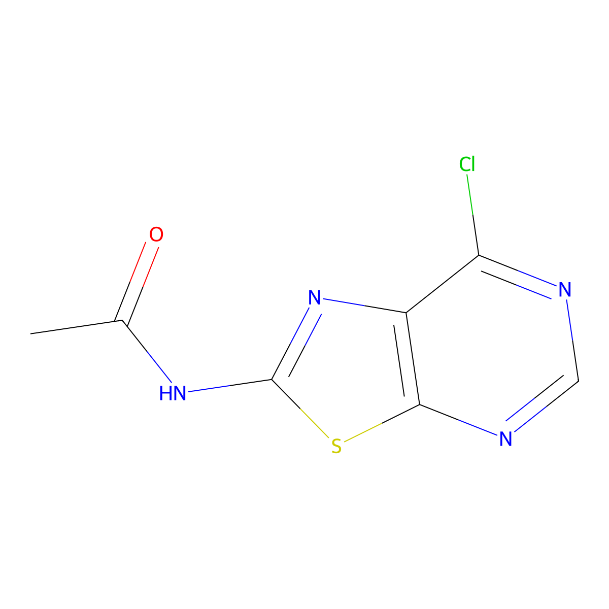 N-(7-Chlorothiazolo[5,4-d]pyrimidin-2-yl)acetamide molecular structure, CAS 1708401-51-7