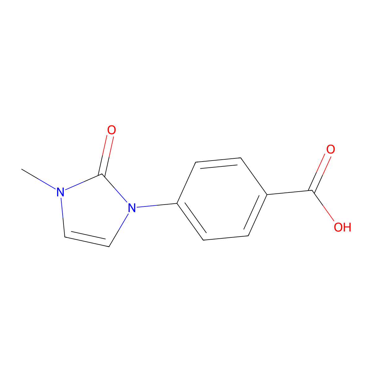 4-(3-Methyl-2-oxo-2,3-dihydro-1H-imidazol-1-yl)benzoic acid molecular structure, CAS 1708427-93-3