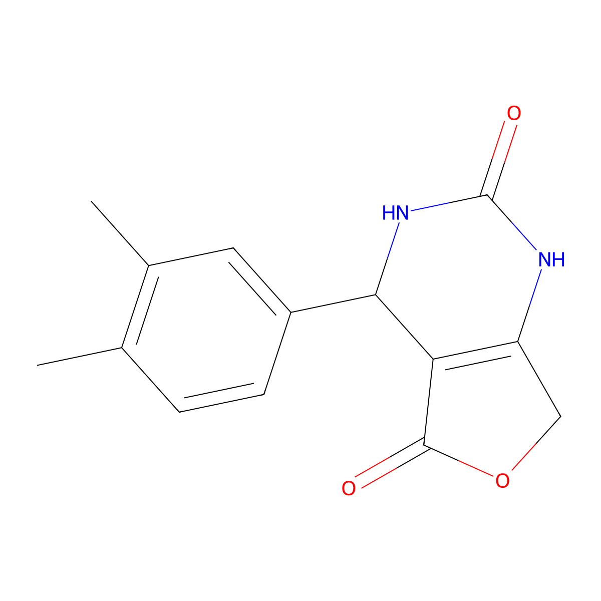 4-(3,4-Dimethylphenyl)-3,4-dihydrofuro[3,4-d]pyrimidine-2,5(1H,7H)-dione molecular structure, CAS 1708436-99-0