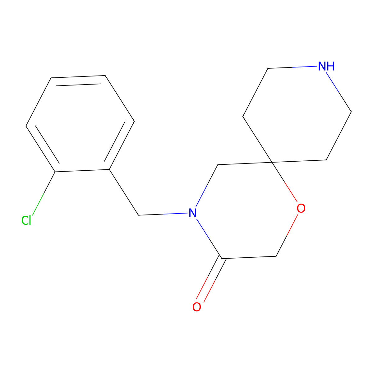 4-(2-Chlorobenzyl)-1-oxa-4,9-diazaspiro[5.5]undecan-3-one molecular structure, CAS 1708445-50-4
