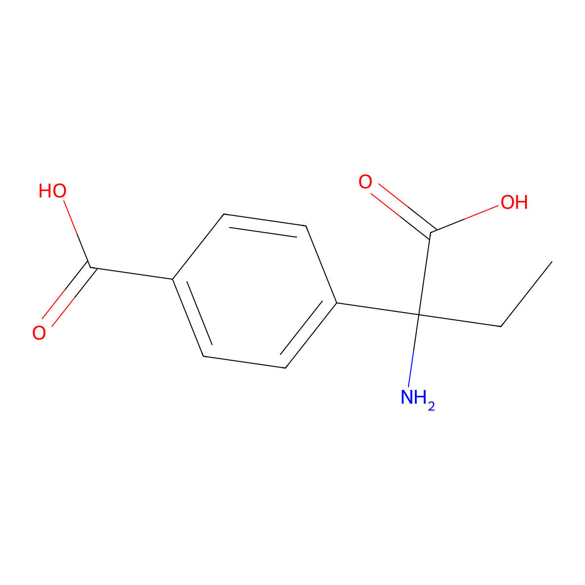 4-(1-Amino-1-carboxypropyl)benzoic acid molecular structure, CAS 170846-89-6