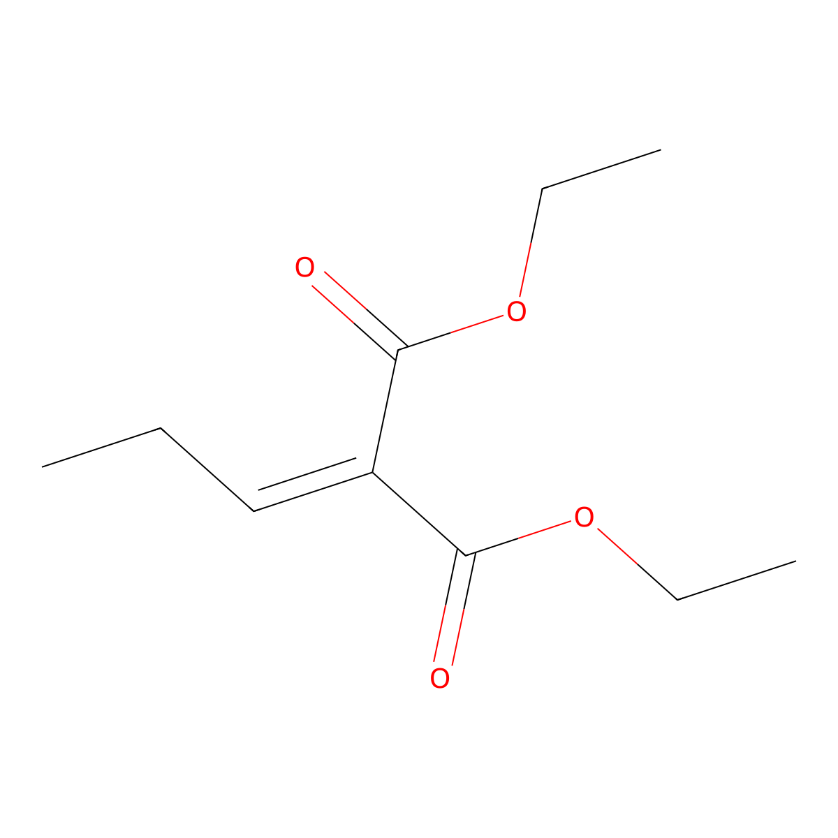 Diethyl 2-propylidenemalonate molecular structure, CAS 17085-88-0