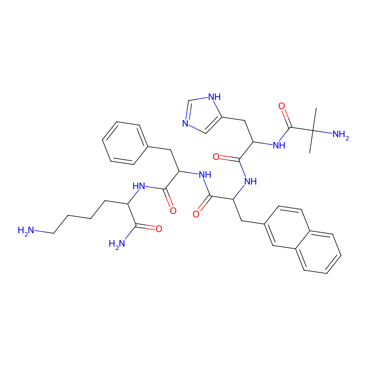 Ipamorelin molecular structure, CAS 170851-70-4