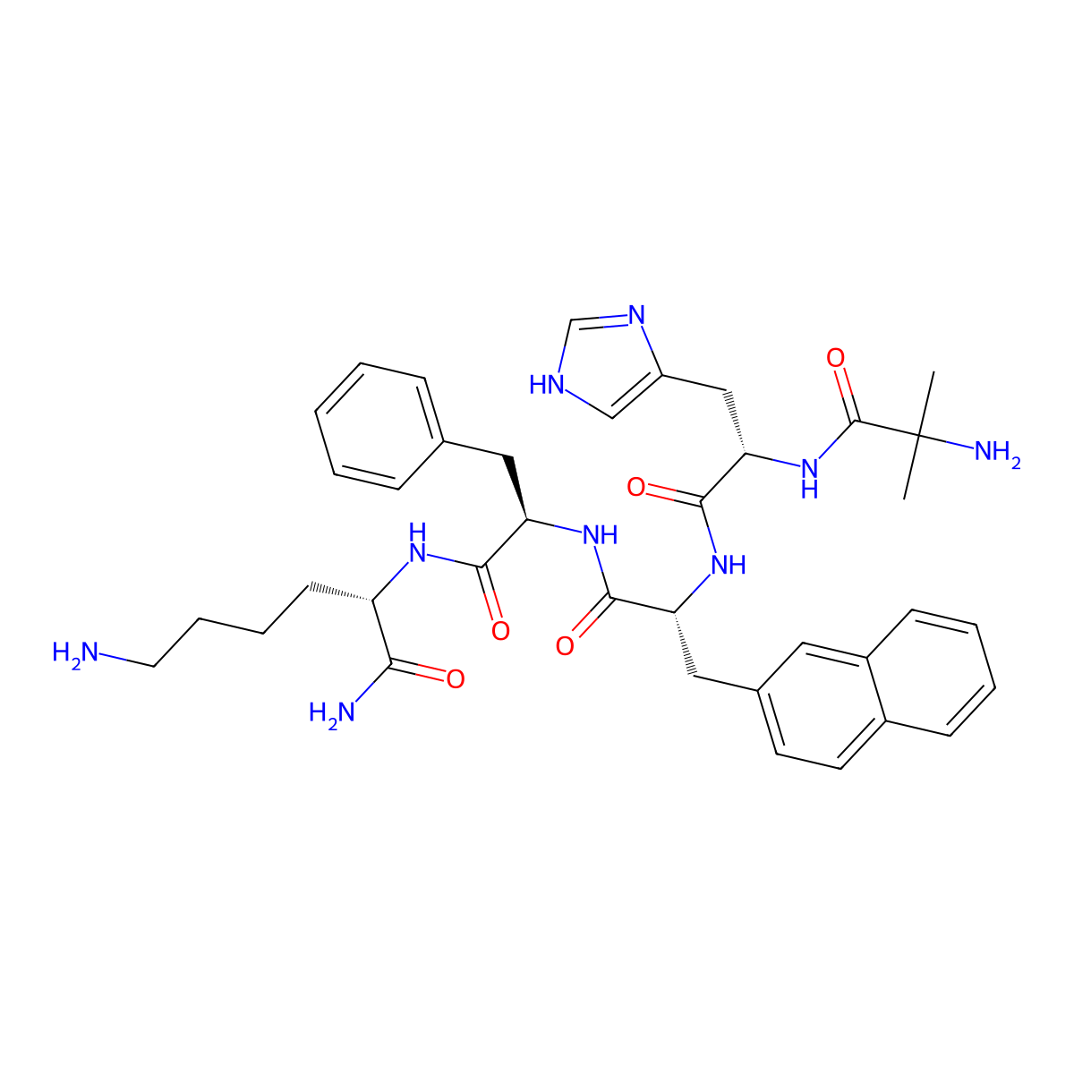 Ipamorelin molecular structure, CAS 170851-70-4
