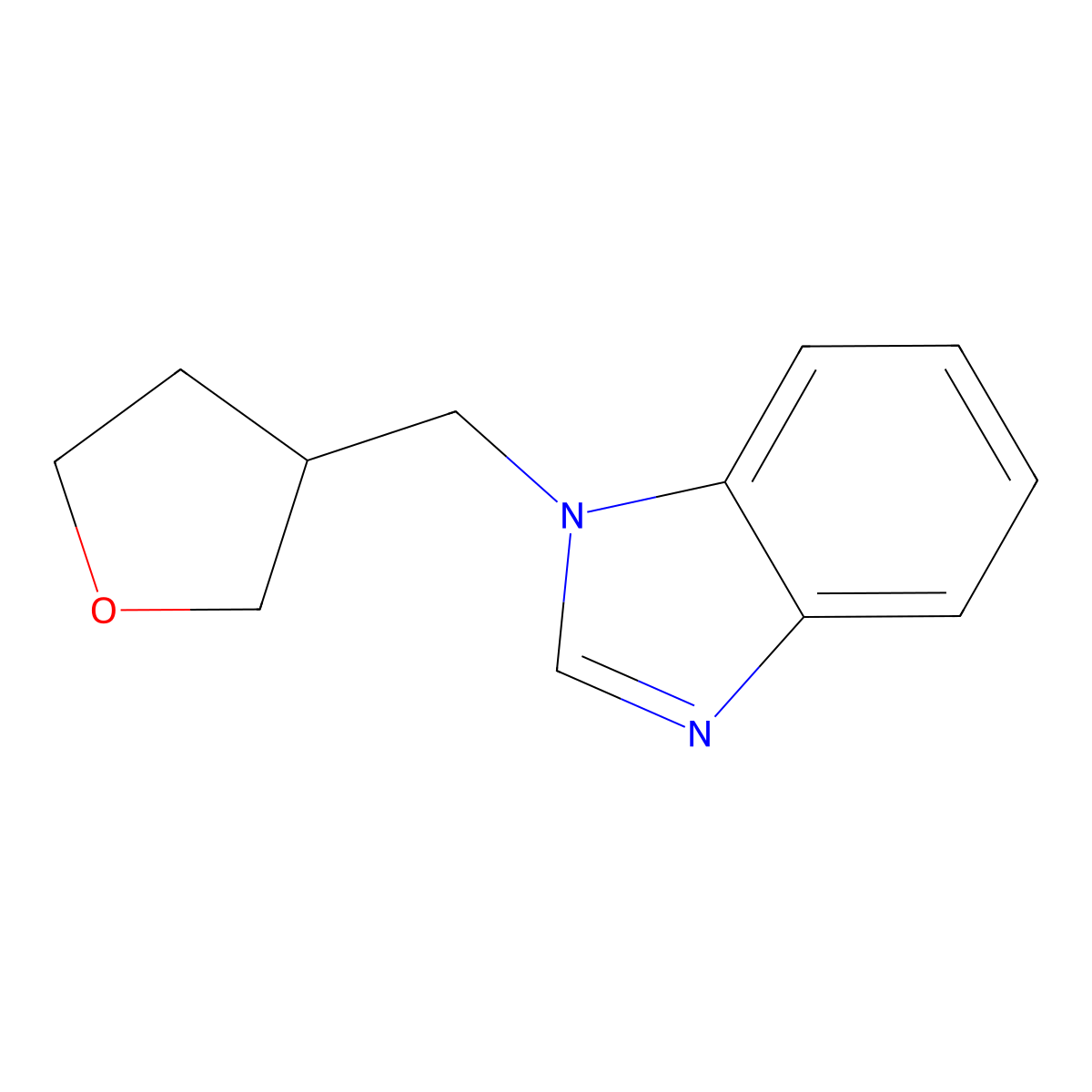 1-[(oxolan-3-yl)methyl]-1H-1,3-benzodiazole molecular structure, CAS 1708523-76-5
