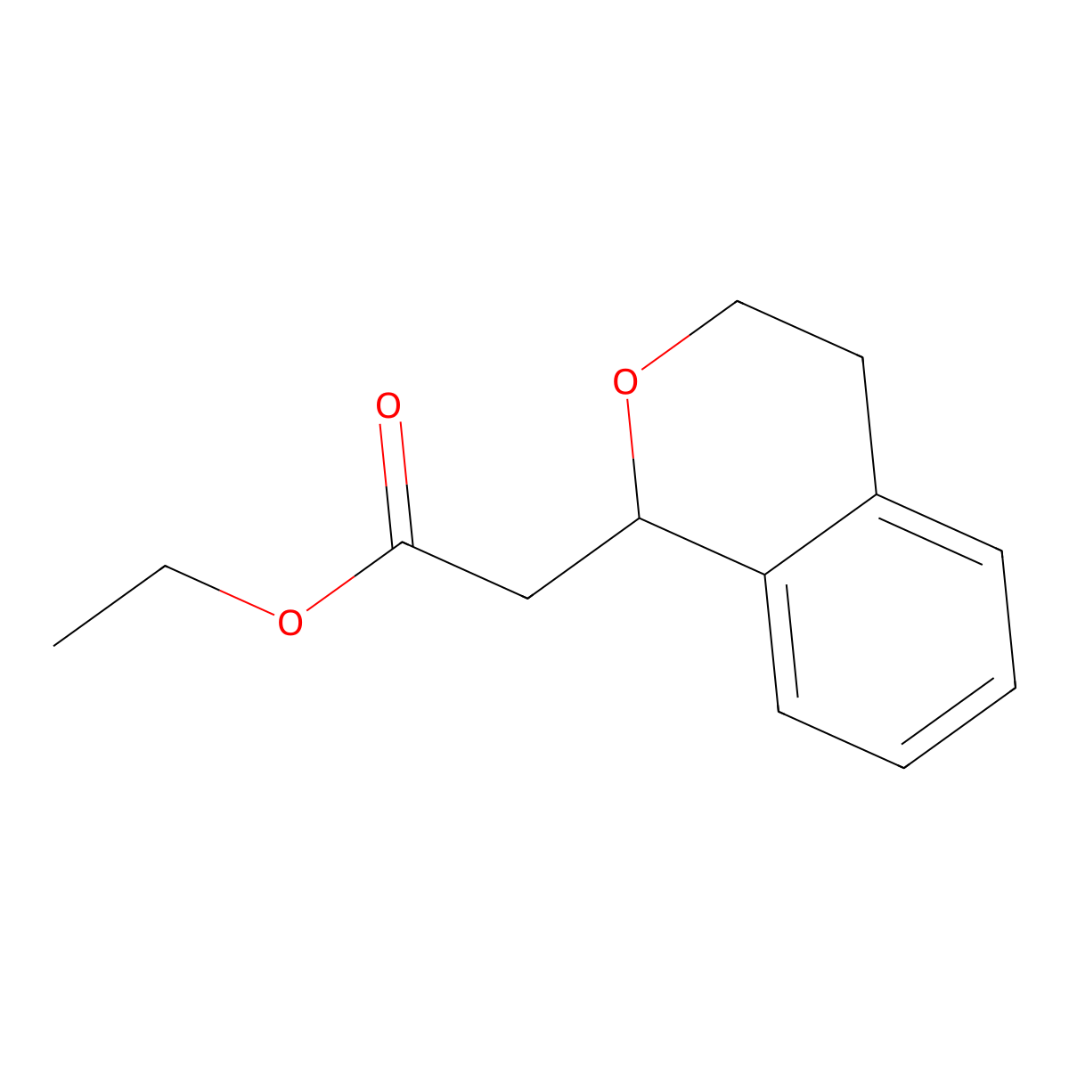 ethyl 3,4-dihydro-1H-2-benzopyran-1-acetate molecular structure, CAS 170856-55-0