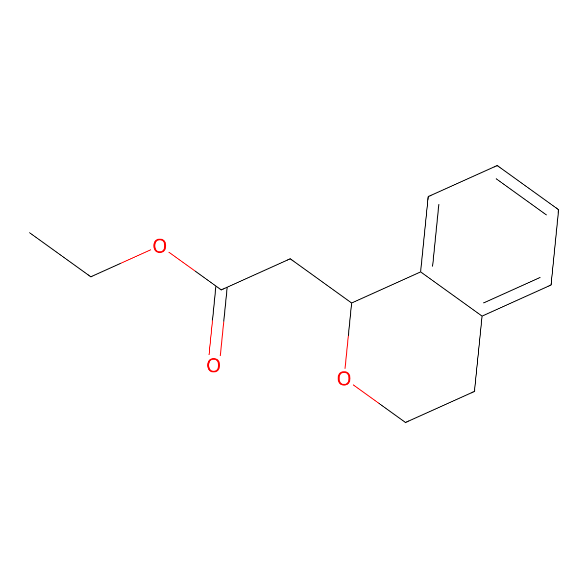 ethyl 3,4-dihydro-1H-2-benzopyran-1-acetate molecular structure, CAS 170856-55-0