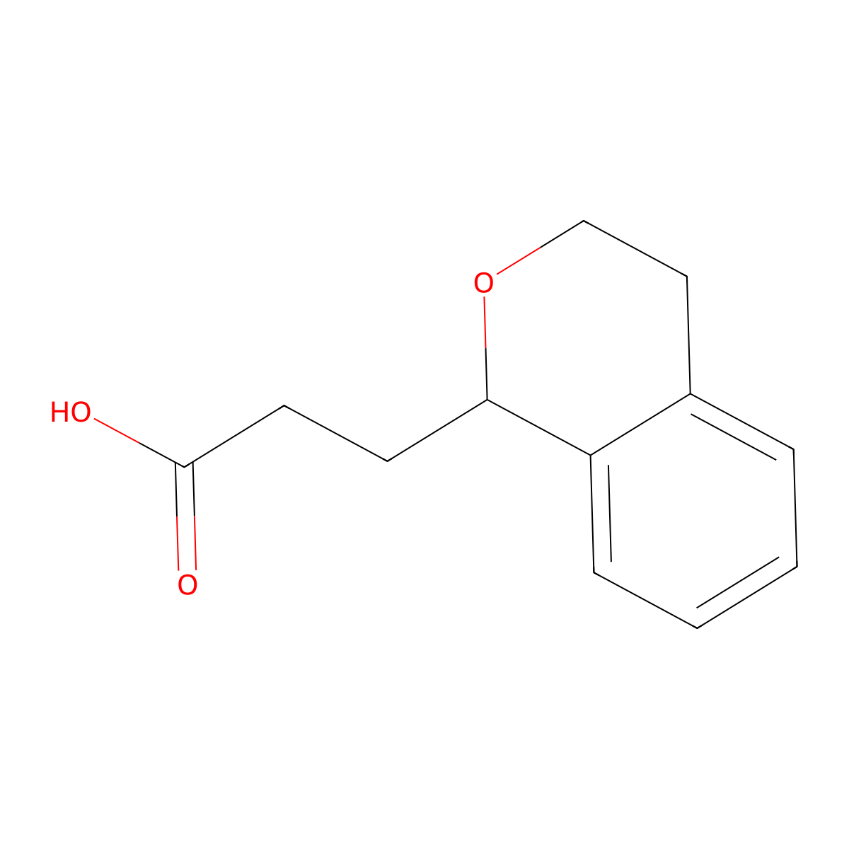 3-(3,4-dihydro-1H-2-benzopyran-1-yl)propanoic acid molecular structure, CAS 170856-61-8