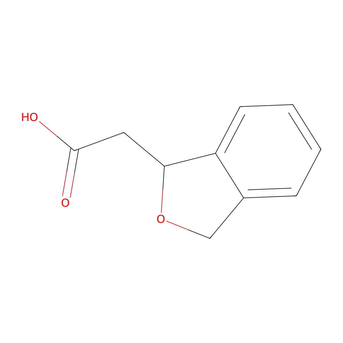 2-(1,3-Dihydro-2-benzofuran-1-yl)acetic acid molecular structure, CAS 170856-90-3