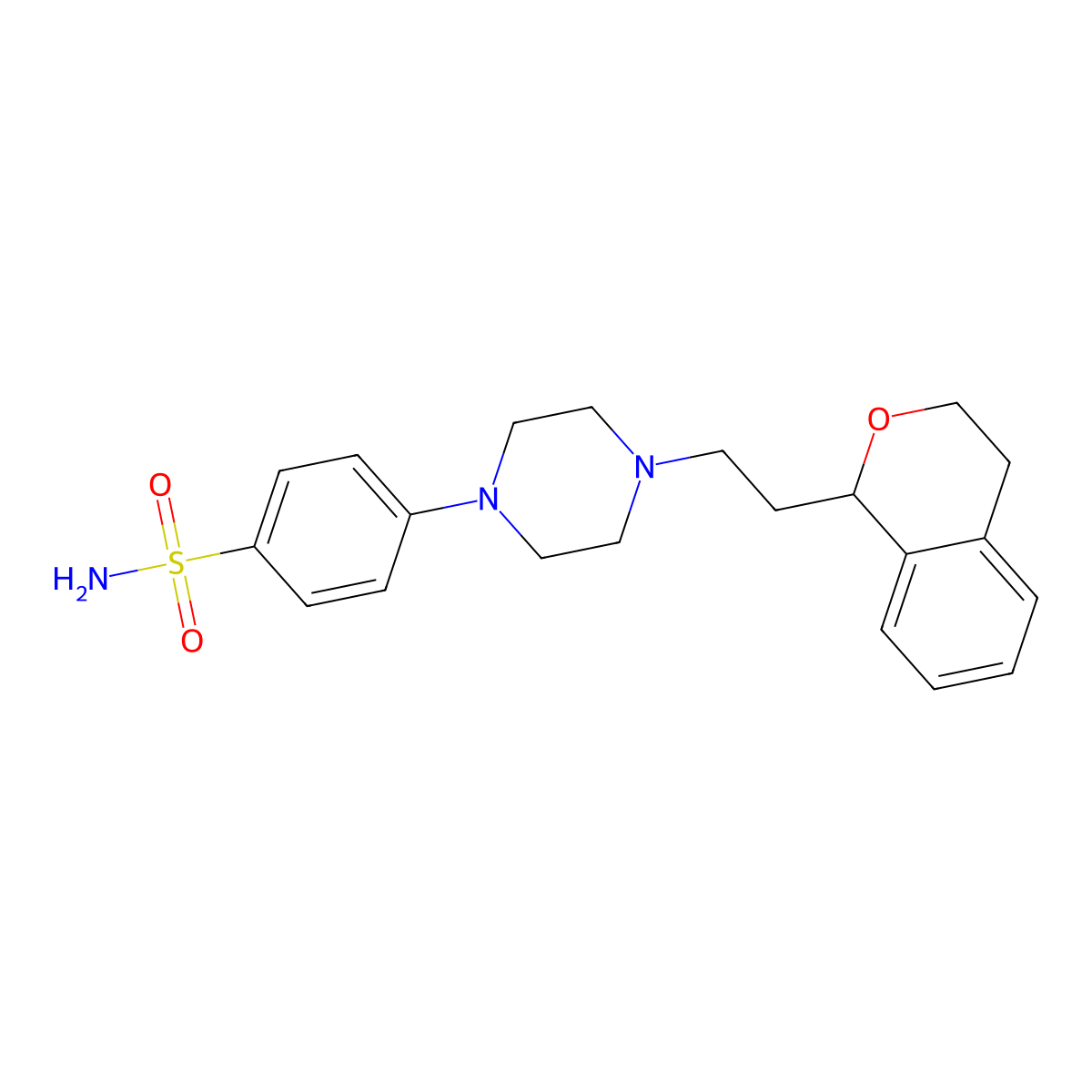 Sonepiprazole molecular structure, CAS 170858-33-0