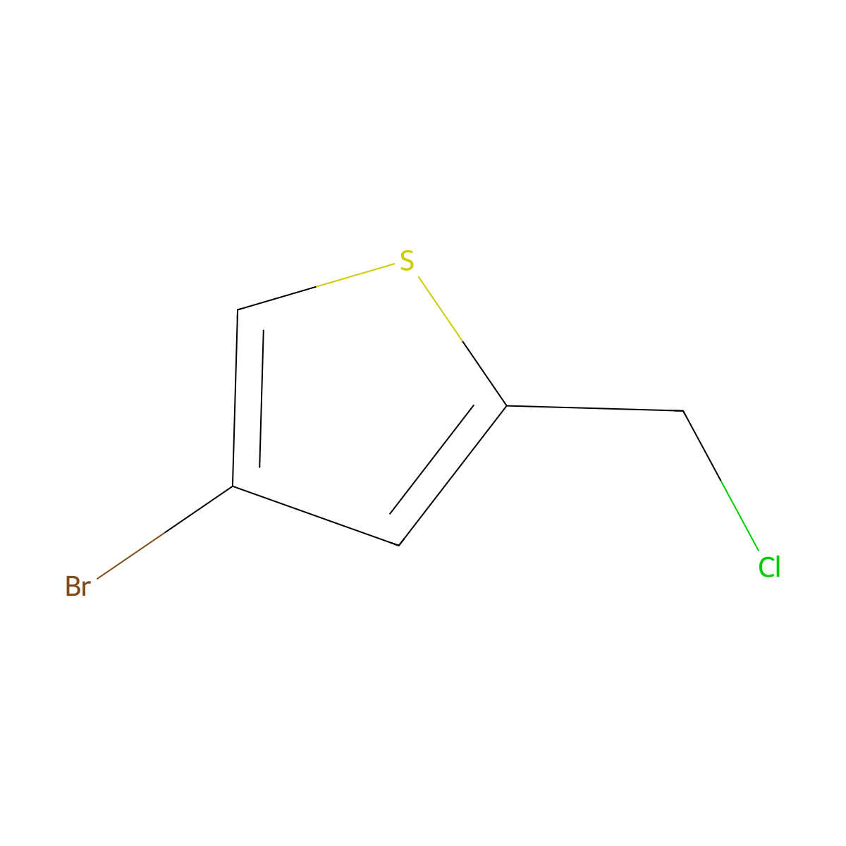 4-Bromo-2-(chloromethyl)thiophene molecular structure, CAS 170859-70-8