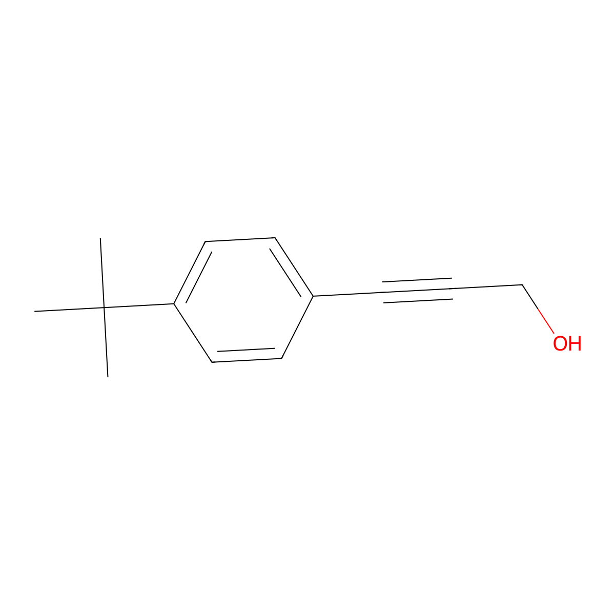 3-(4-Tert-butylphenyl)prop-2-yn-1-ol molecular structure, CAS 170859-77-5