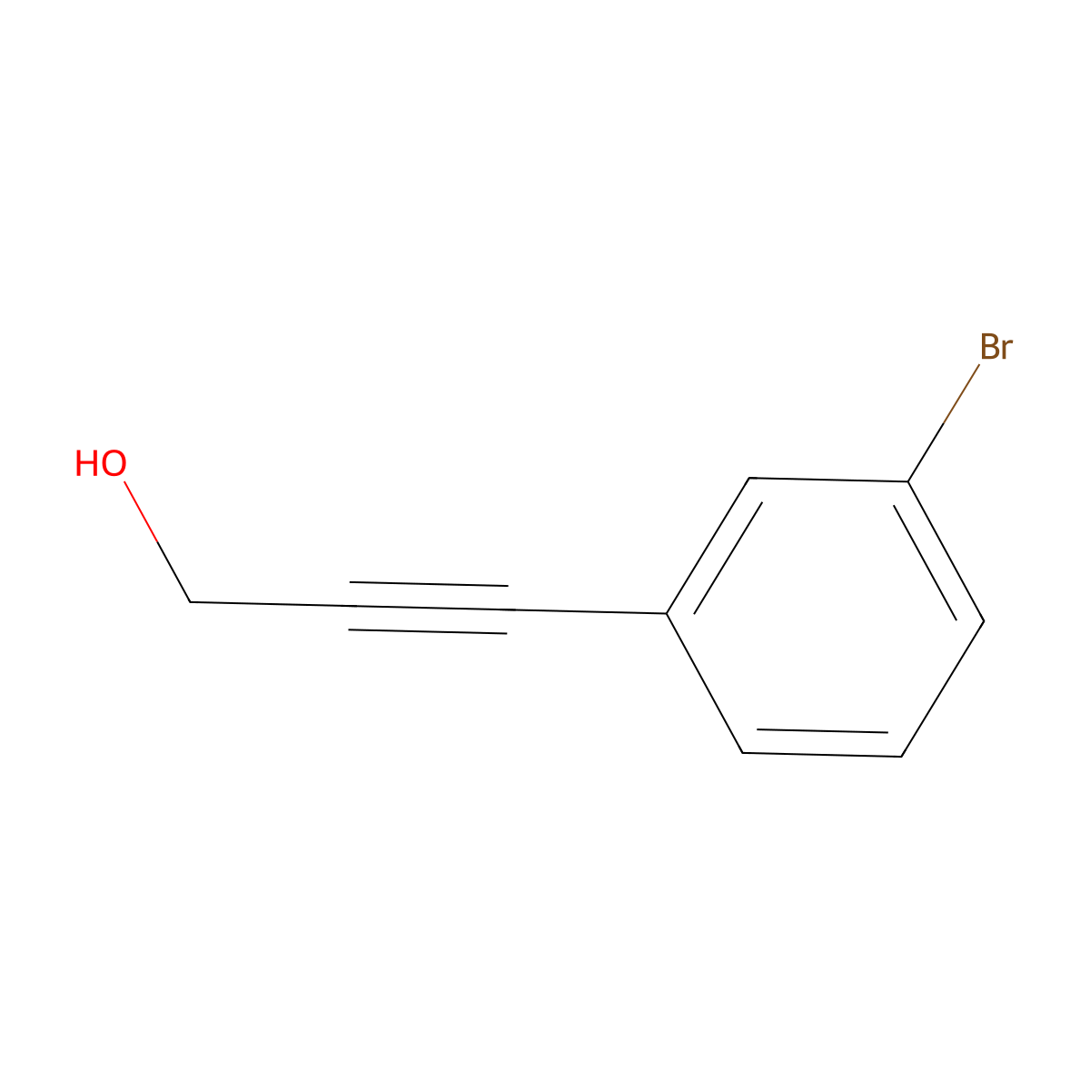 3-(3-Bromophenyl)prop-2-yn-1-ol molecular structure, CAS 170859-80-0