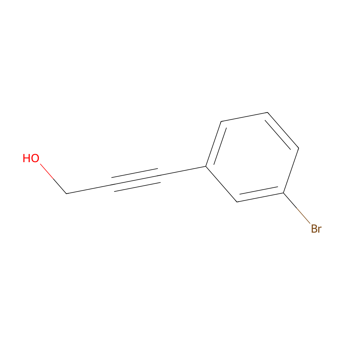 3-(3-Bromophenyl)prop-2-yn-1-ol molecular structure, CAS 170859-80-0
