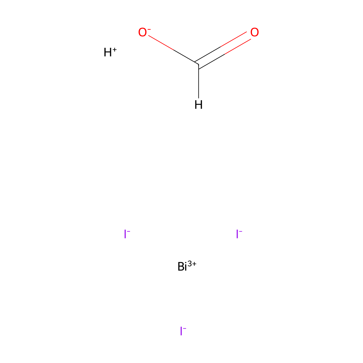 Hydrogen (formato-O)triiodobismuthate(1-) molecular structure, CAS 17086-13-4