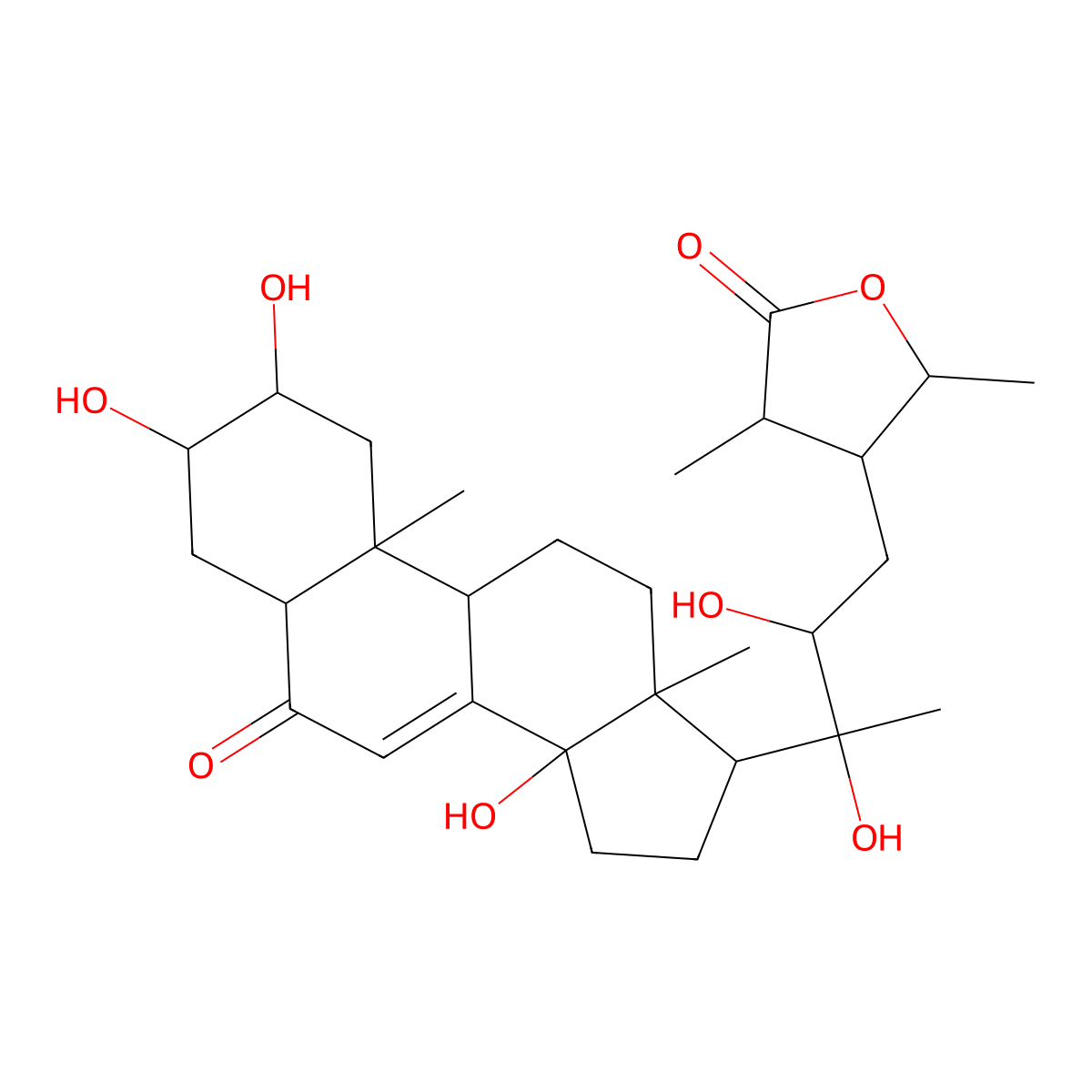 Cyasterone molecular structure, CAS 17086-76-9