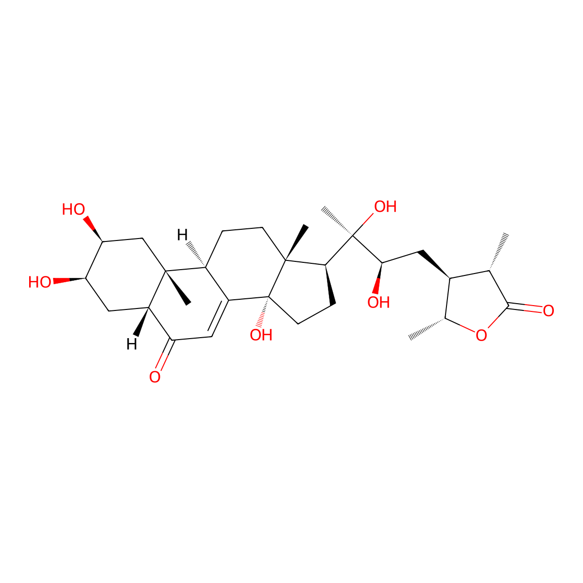 Cyasterone molecular structure, CAS 17086-76-9