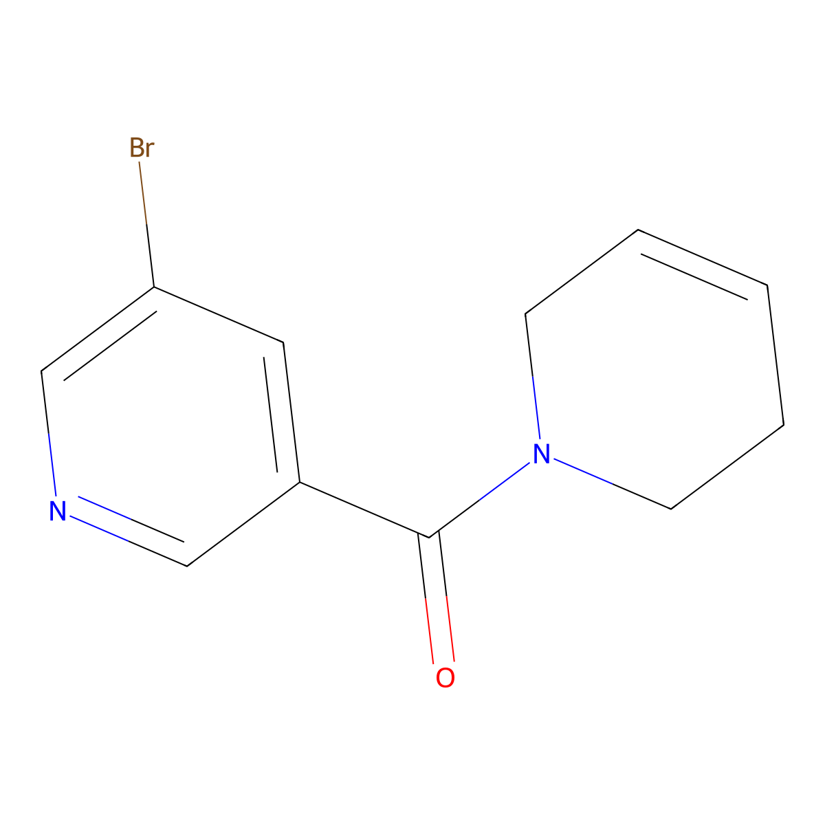 3-Bromo-5-(1,2,3,6-tetrahydropyridine-1-carbonyl)pyridine molecular structure, CAS 1708695-99-1