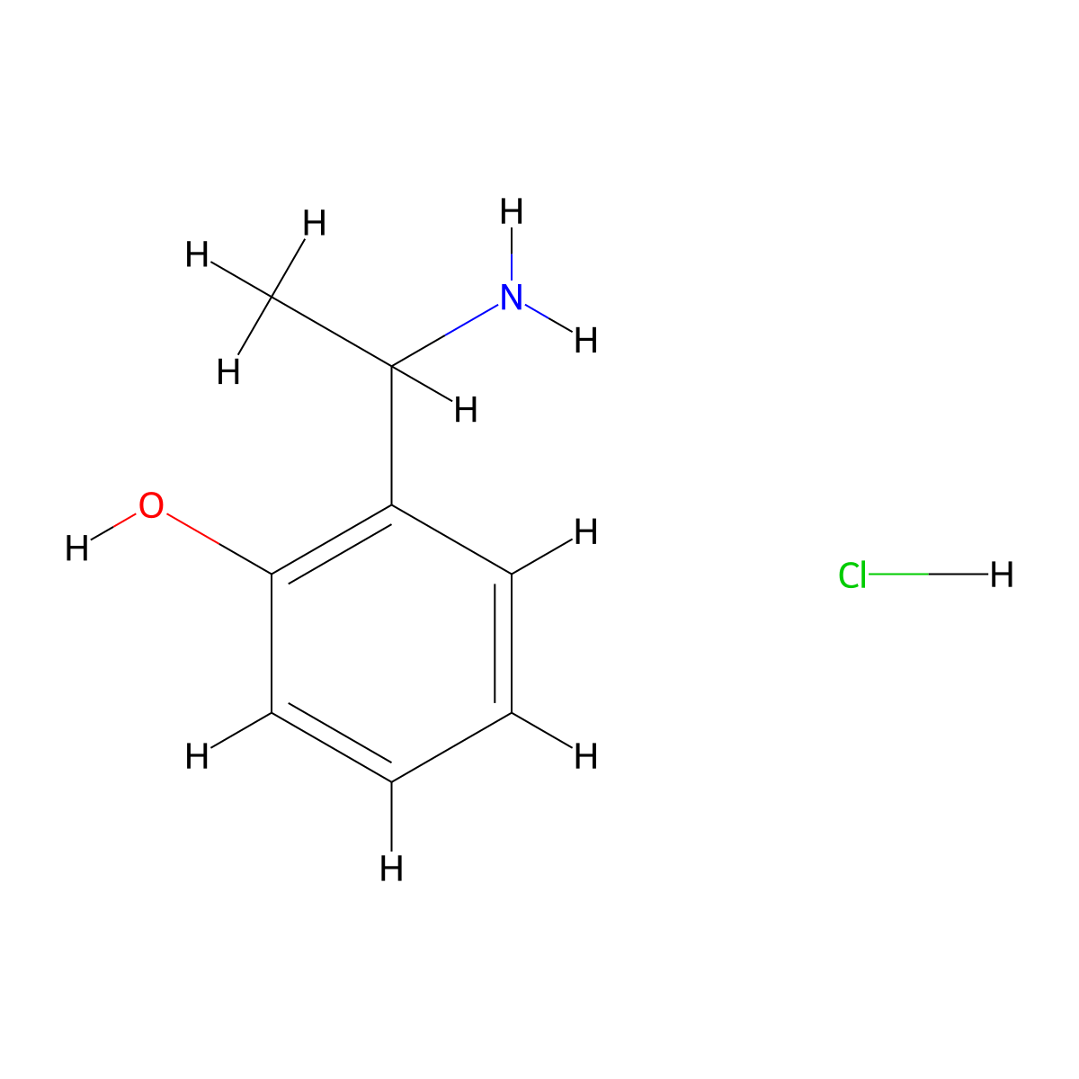 2-(1-Aminoethyl)phenol hydrochloride molecular structure, CAS 17087-49-9