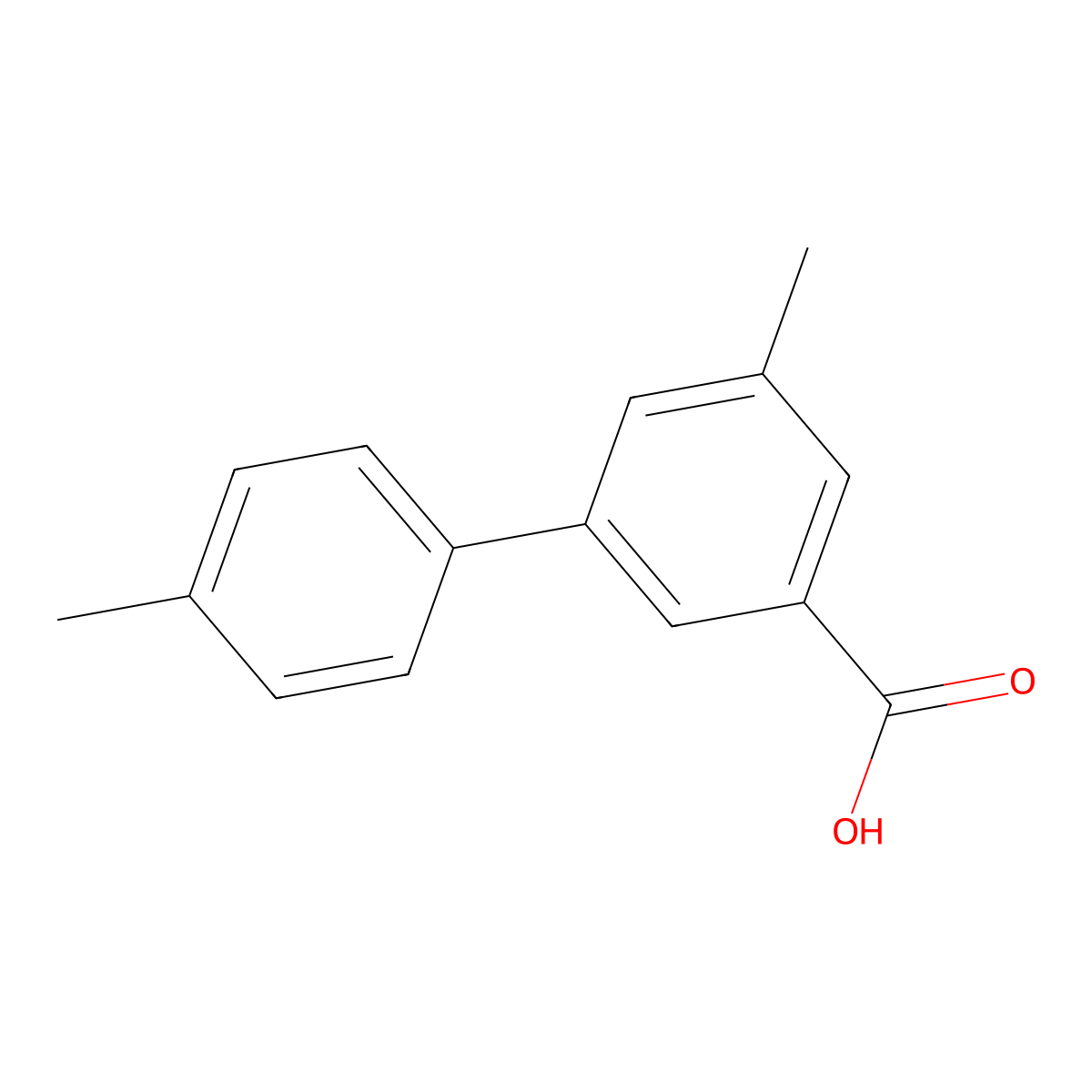 4',5-Dimethyl-[1,1'-biphenyl]-3-carboxylic acid molecular structure, CAS 1708738-98-0