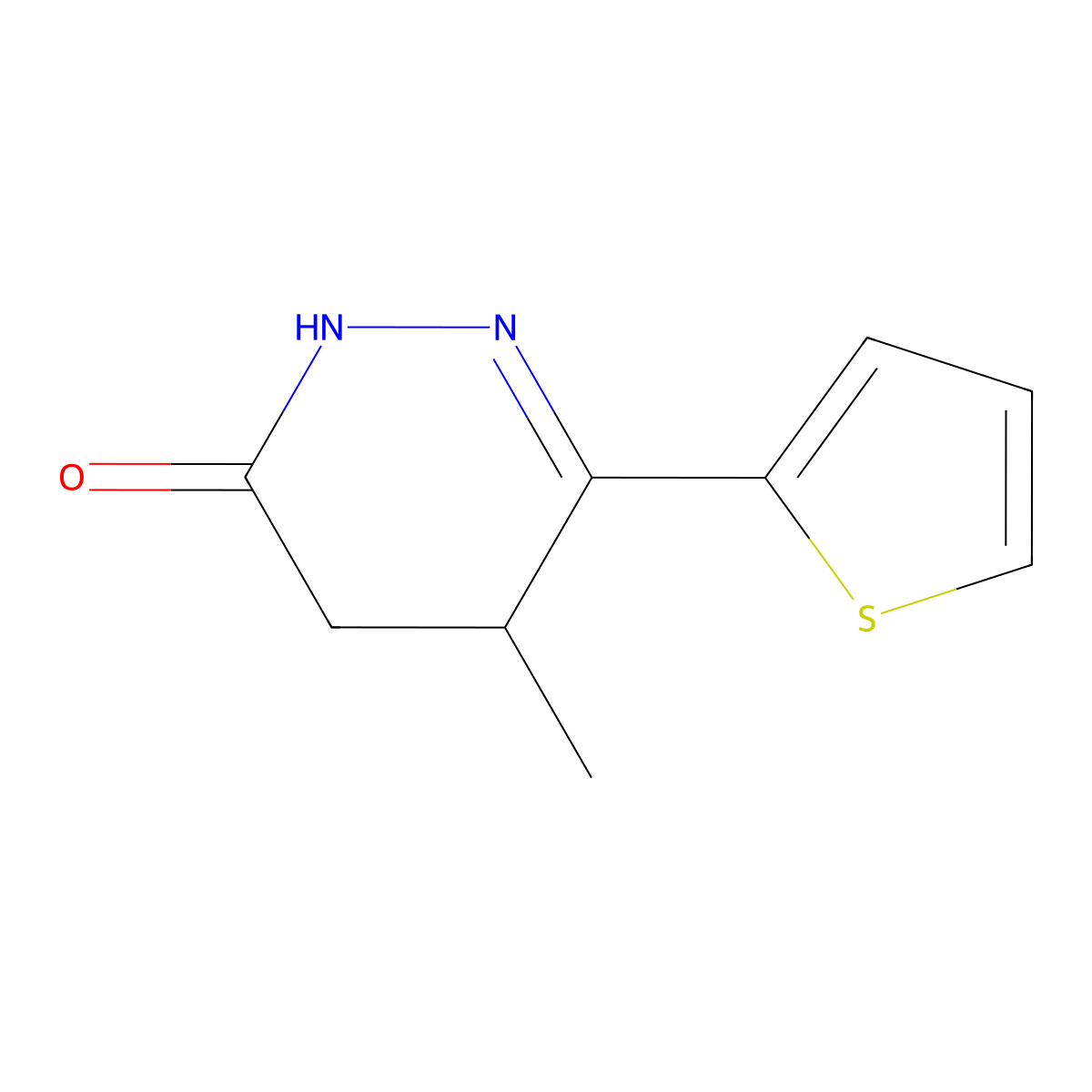 5-Methyl-6-(2-thienyl)-2,3,4,5-tetrahydropyridazin-3-one molecular structure, CAS 170875-01-1
