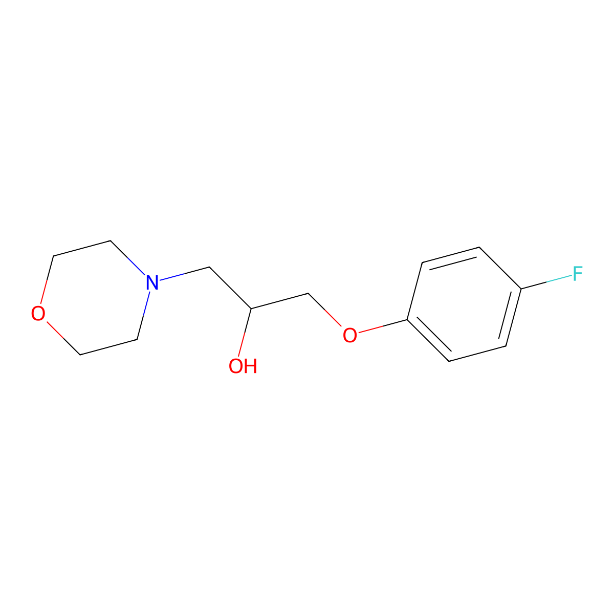 1-(4-Fluorophenoxy)-3-morpholin-4-ylpropan-2-ol molecular structure, CAS 170876-53-6