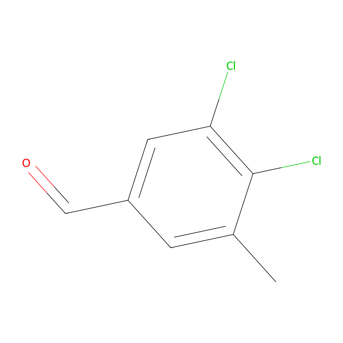 3,4-Dichloro-5-methylbenzaldehyde molecular structure, CAS 170879-72-8